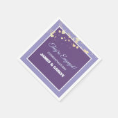 Classy, Custom Engagement Congrats  スタンダードカクテルナプキン (角)