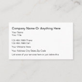 Classy Dachshundブリーダーの名刺 名刺 (裏面)