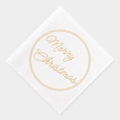 Classy December Happy Holidays Holiday 箔ナプキン (右)