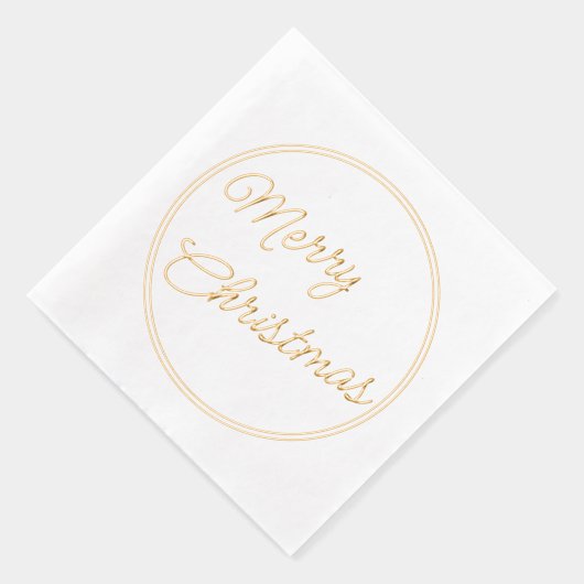 Classy December Happy Holidays Holiday 箔ナプキン (右)