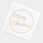Classy December Happy Holidays Holiday 箔ナプキン (左)