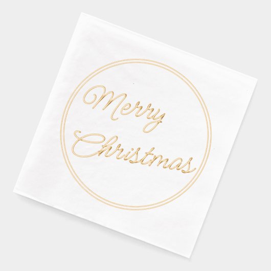 Classy December Happy Holidays Holiday 箔ナプキン (左)