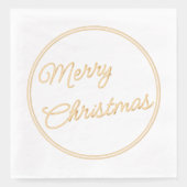 Classy December Happy Holidays Holiday 箔ナプキン (正面)