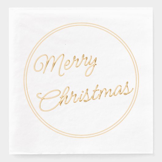 Classy December Happy Holidays Holiday 箔ナプキン (正面)