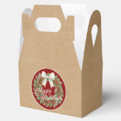 Classy December Wreath With White Bow Holiday フェイバーボックス (オープン)