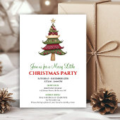 Classy designer Christmas tree Christmas invites 招待状