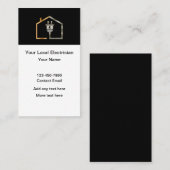 Classy Electrician Theme Vertical Business Cards 名刺 (正面/裏面)
