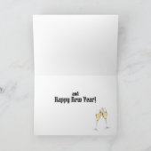 Classy Elegance Gold Shine Stars Christmas Tree   サンキューカード (内部)