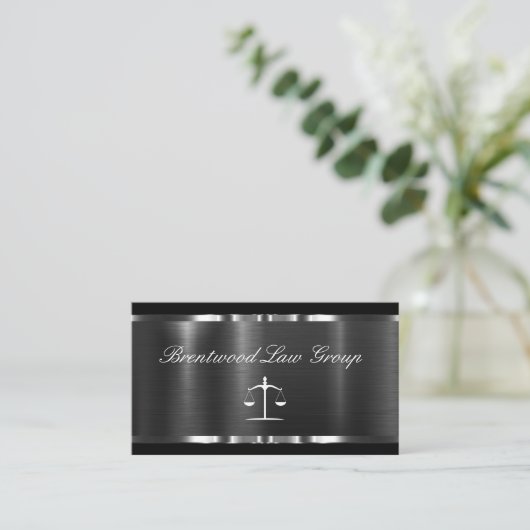 Classy Elegant Attorney Business Cards Design 名刺 (スタンド正面)
