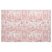 Classy Elegant Vintage Red French Country Toile ファブリック (ファットクウォーター)
