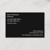 Classy Estate Will And Trust Attorney 名刺 (裏面)