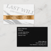 Classy Estate Will And Trust Attorney 名刺 (正面/裏面)