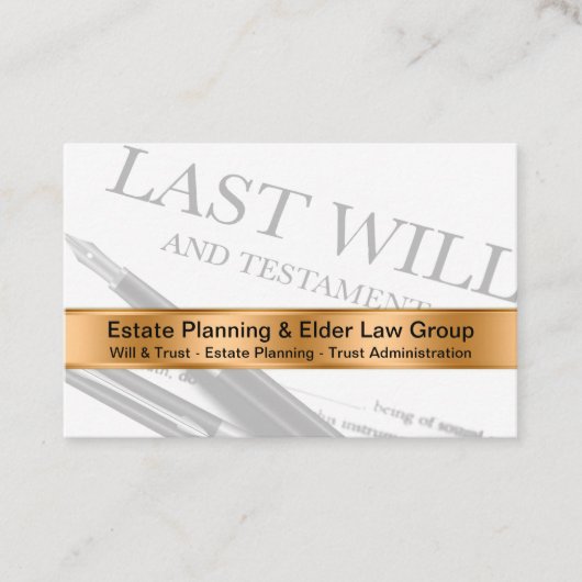 Classy Estate Will And Trust Attorney 名刺 (正面)