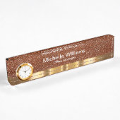 Classy Executive Gift Leather Look Desk Name Plate デスクネームプレート