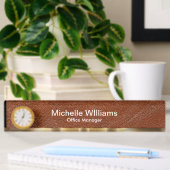 Classy Executive Gift Leather Look Desk Name Plate デスクネームプレート