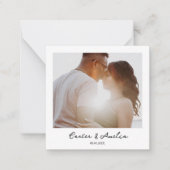 Classy Film Photo - Save the Date Wedding Invite ノートカード (正面)