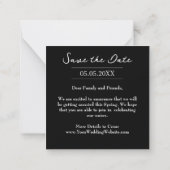 Classy Film Photo - Save the Date Wedding Invite ノートカード (裏面)