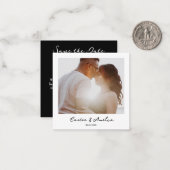 Classy Film Photo - Save the Date Wedding Invite ノートカード (正面/裏面インサイチュ)