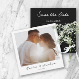 Classy Film Photo - Save the Date Wedding Invite ノートカード