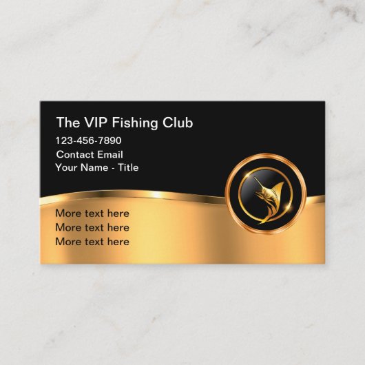 Classy Fishing And Boat Captain Business Card 名刺 (正面)