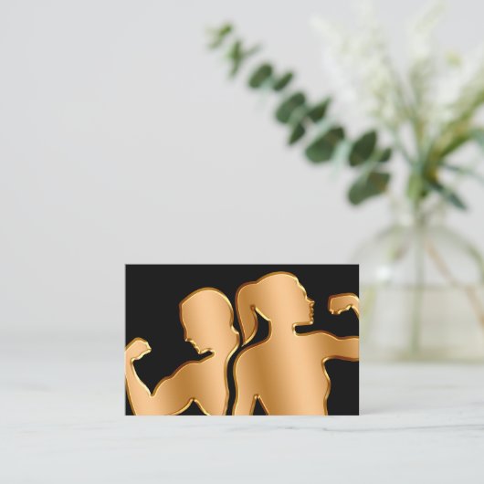 Classy Fitness Coach And Trainer Upscale  名刺 (スタンド正面)