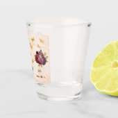 Classy Floral 70th Birthday & Gold Foil Balloon    ショットグラス (右)