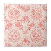 Classy Floral Damask Rose Pink タイル (正面)