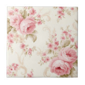 Classy Floral Rose Petal Pink タイル (正面)