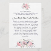 Classy Floral Wedding Invitation elegant card 招待状 (裏面)