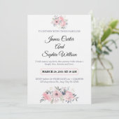 Classy Floral Wedding Invitation elegant card 招待状 (スタンド正面)