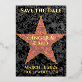 Classy Foil Hollywood Star Save the Date 箔招待状