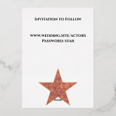 Classy Foil Hollywood Star Save the Date 箔招待状 (裏面)