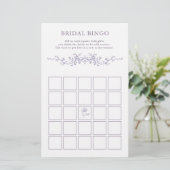 Classy French Lavender Floral Bridal Bingo Game  (スタンド正面)