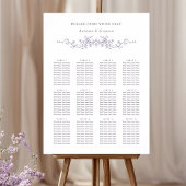 Classy French Lavender Wedding Seating Chart ポスター