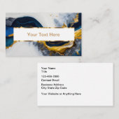 Classy Glitzy Stone Look Pattern Business Cards 名刺 (正面/裏面)