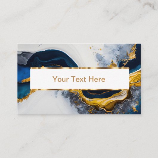 Classy Glitzy Stone Look Pattern Business Cards 名刺 (正面)