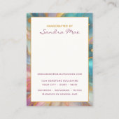 Classy Gold Glitter Marble Jewelry Display Card 名刺 (裏面)