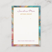 Classy Gold Glitter Marble Jewelry Display Card 名刺 (正面)