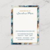 Classy Gold Glitter Marble Jewelry Display Card 名刺 (裏面)