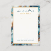 Classy Gold Glitter Marble Jewelry Display Card 名刺 (正面)