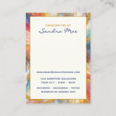 Classy Gold Glitter Marble Jewelry Display Card 名刺 (裏面)