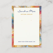 Classy Gold Glitter Marble Jewelry Display Card 名刺 (正面)