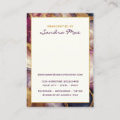 Classy Gold Glitter Marble Jewelry Display Card 名刺 (裏面)
