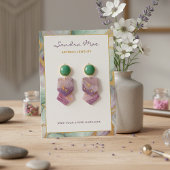 Classy Gold Glitter Marble Jewelry Display Card 名刺