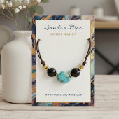 Classy Gold Glitter Marble Jewelry Display Card 名刺