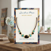 Classy Gold Glitter Marble Jewelry Display Card 名刺