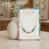 Classy Gold Glitter Marble Jewelry Display Card 名刺