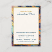 Classy Gold Glitter Marble Jewelry Display Card 名刺 (裏面)