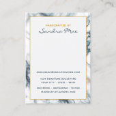 Classy Gold Glitter Marble Jewelry Display Card 名刺 (裏面)