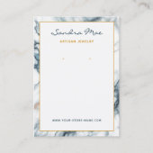 Classy Gold Glitter Marble Jewelry Display Card 名刺 (正面)
